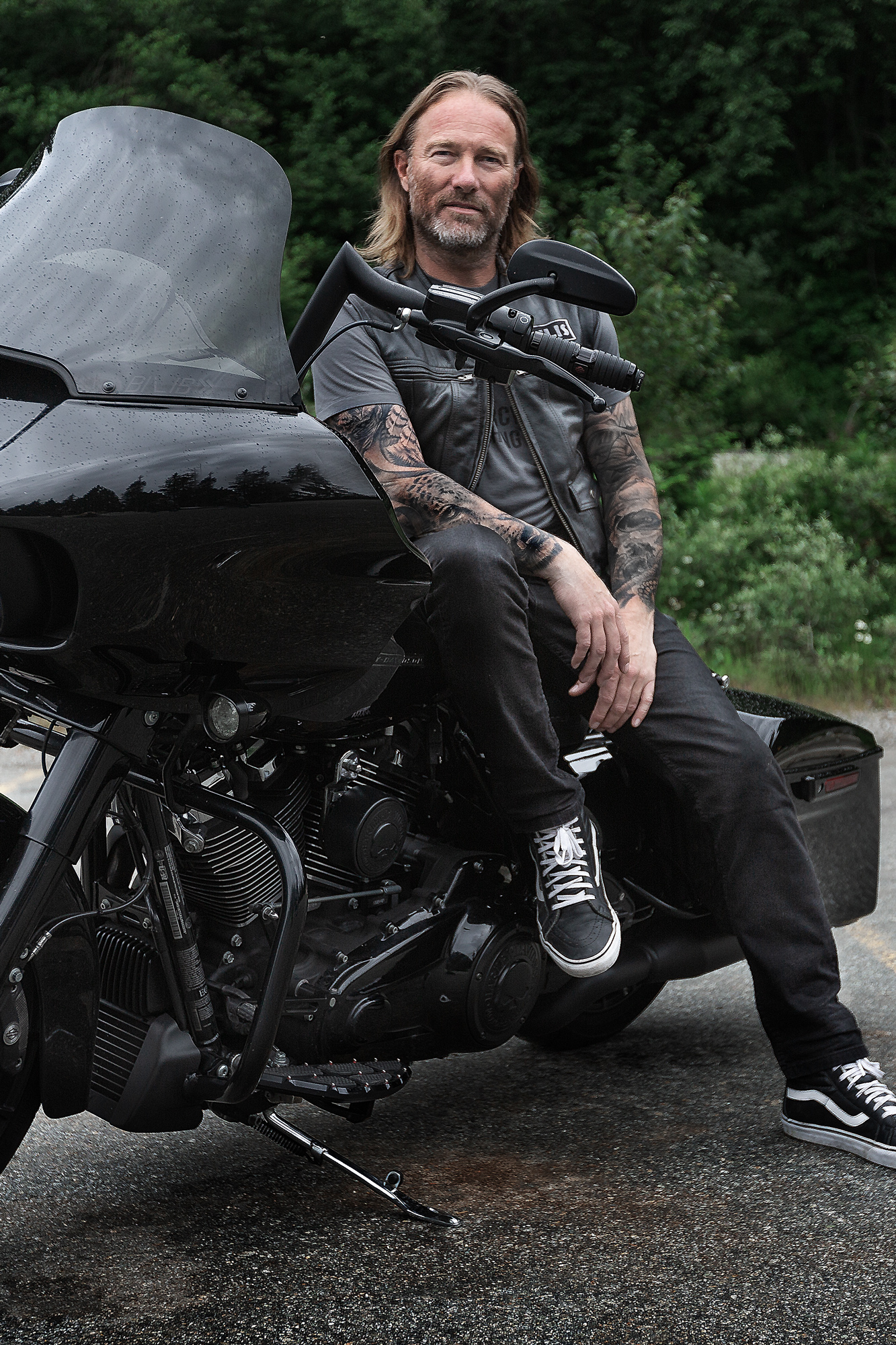 Chris on his 2018 Harley Road Glide Special